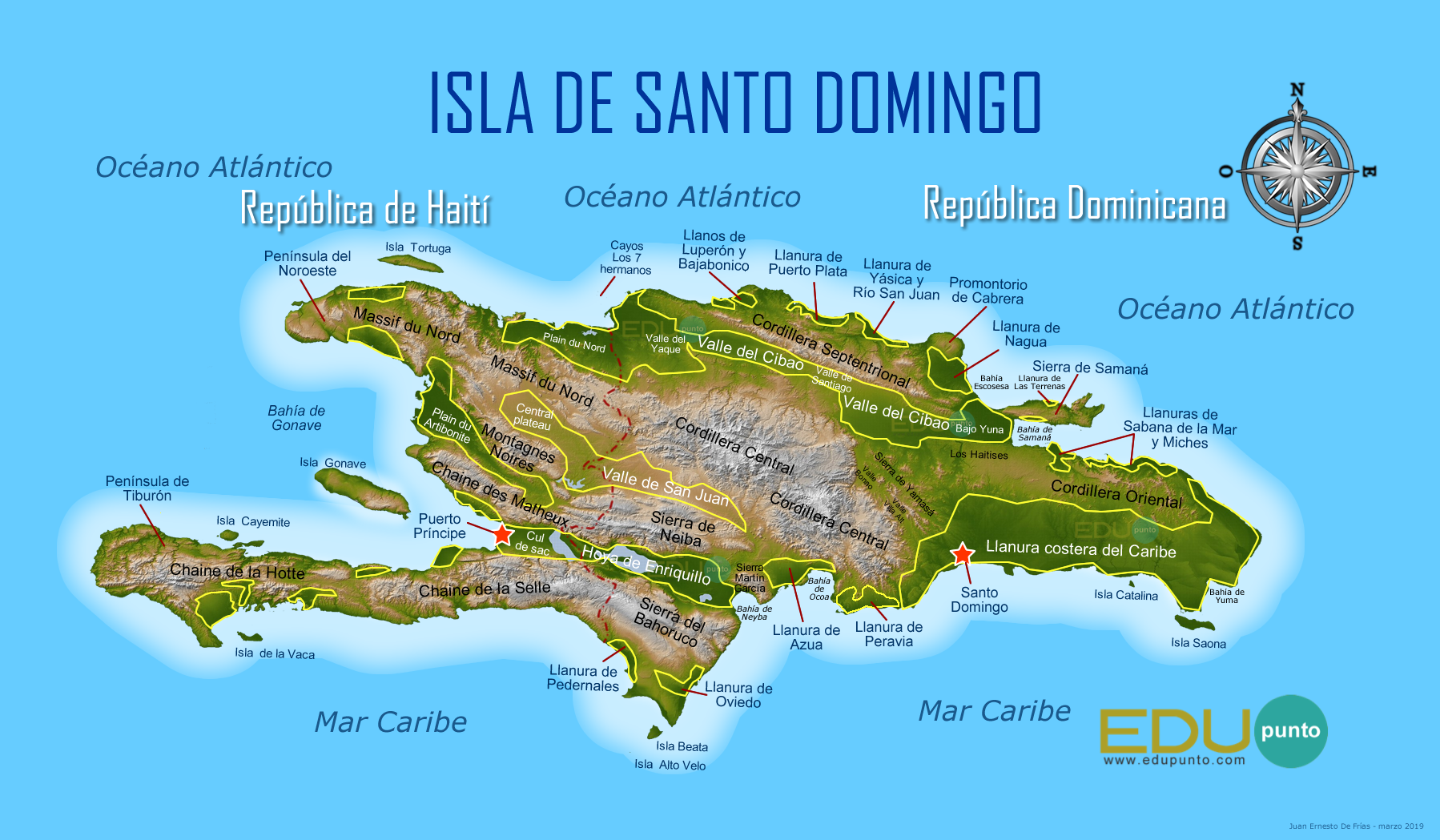 GeografÍa Relieve Y Costas De La República Dominicana