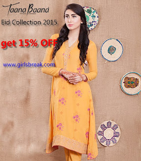 Taana Baana Eid Collection 2015 15% OFF www.igvv.blogspot.com