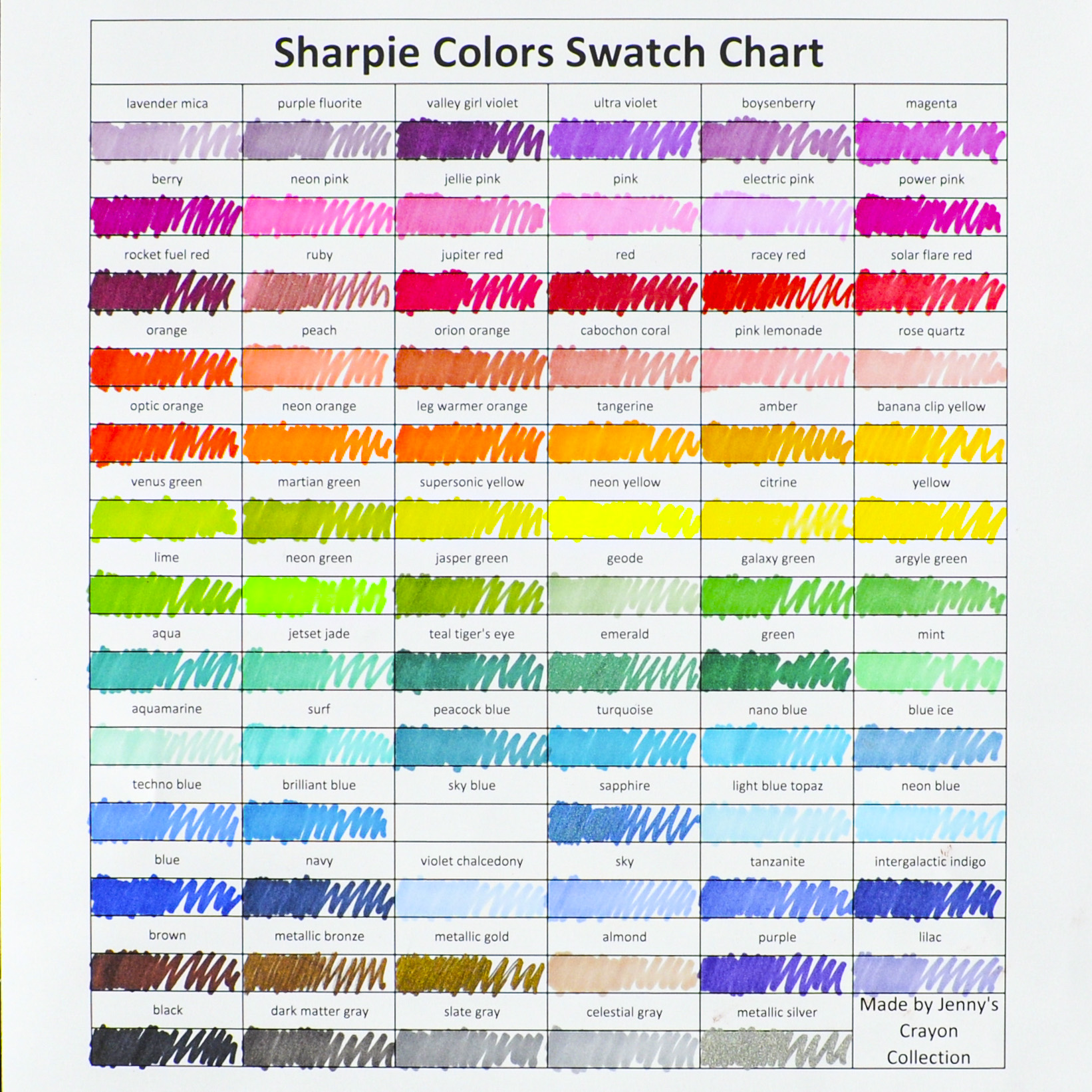 How to Get Every Sharpie Marker Color | Jenny's Crayon Collection