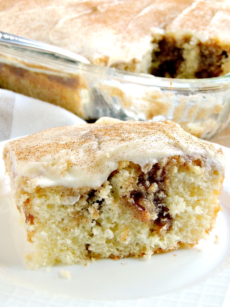 Cinnamon Roll Poke Cake Bobbi's Kozy Kitchen