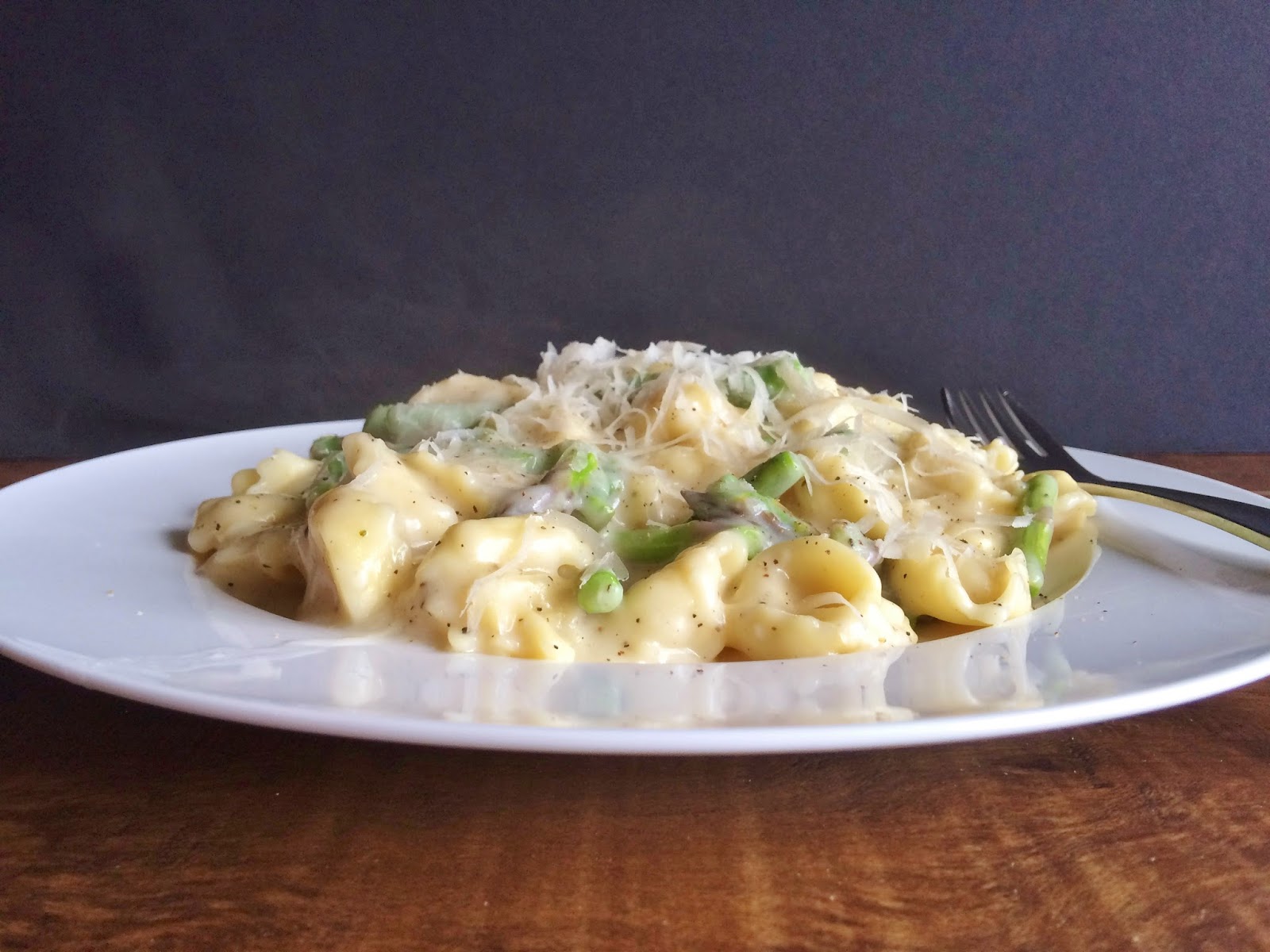 My Tiny Oven Creamy Tortellini with Asparagus & Lemon