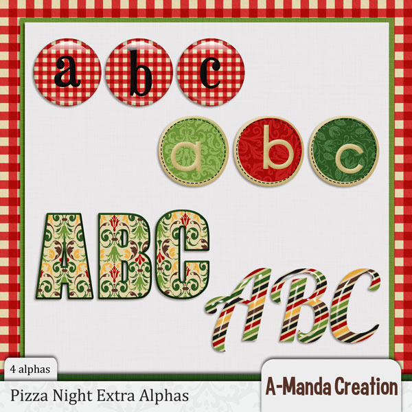 A-Manda Creation: New Digital Scrapbook Kit Release! Pizza Night