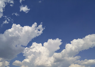 blue sky white clouds