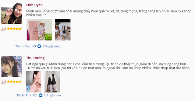 Feedback đến từ chị lunh uyên và thu hương khi sử dụng sản phẩm Nước uống Collagen Koharu Feedback đến từ chị lunh uyên và thu hương khi sử dụng sản phẩm Nước uống Collagen Koharu