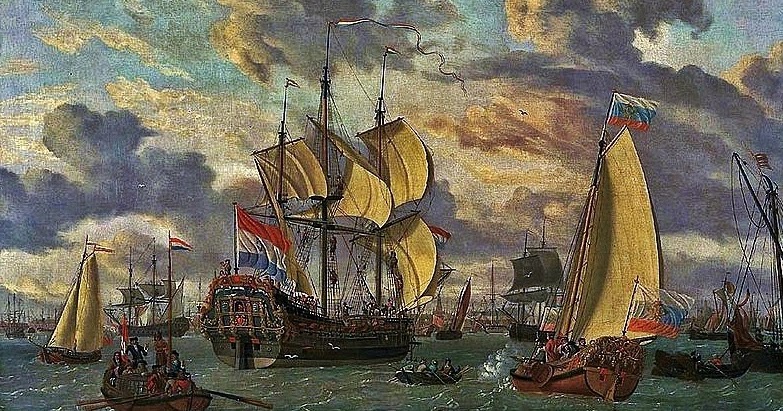 Dutch Master Paintings: Czar Peter The Great On Board Of His Yacht En ...