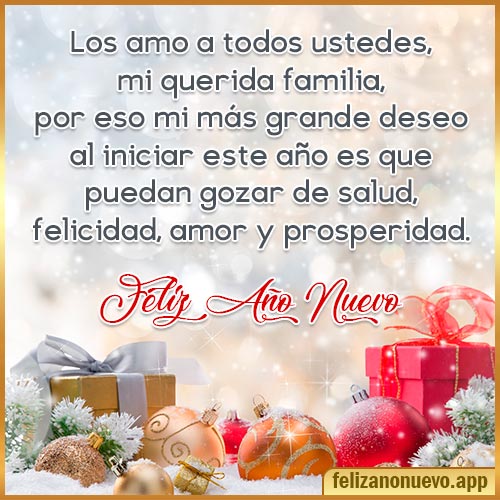 Felicidades les deseo Muy feliz año nuevo