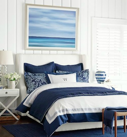 Blue Ocean Art Bedroom Decor