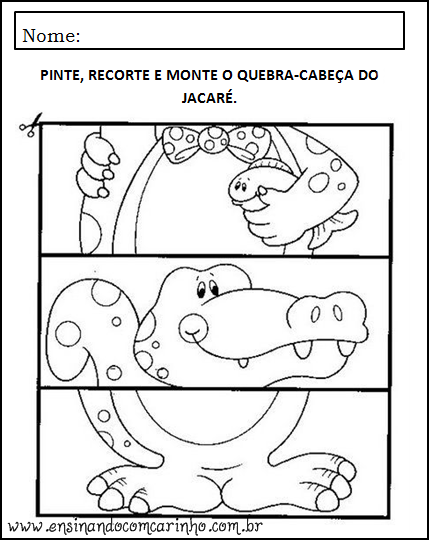 Featured image of post Jacar Para Colorir E Montar