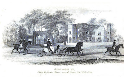 George IV driving his low phaeton in Windsor Park  from Memoirs of George IV by R Huish (1830)