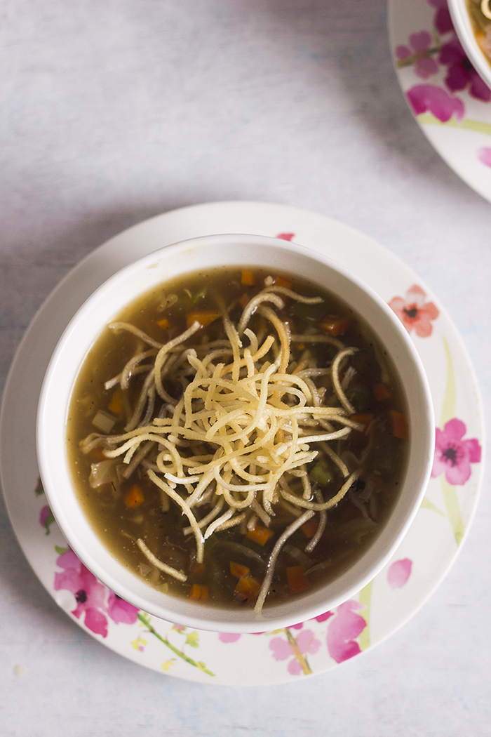 One Teaspoon Of Life Veg Manchow Soup Recipe How to make Vegetable