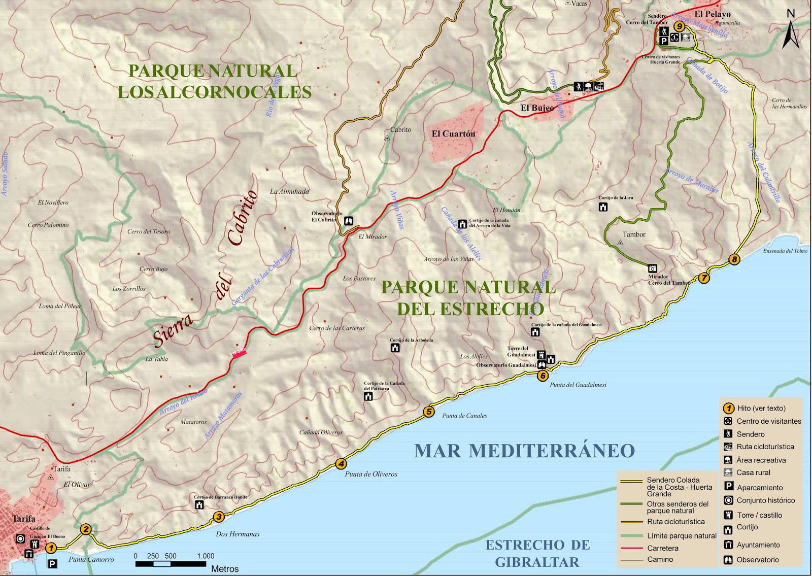 Senderismo Carlos y Petra SENDERO COLADA DE LA COSTA TARIFA GUADALMESI