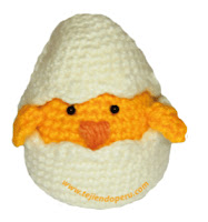 PATRON GRATIS POLLO CON CASCARA AMIGURUMI 800