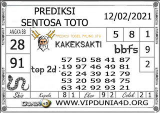 Prediksi Togel SENTOSA TOTO DUNIA4D 12 FEBRUARI 2021 Prediksi Togel SENTOSA TOTO DUNIA4D 12 FEBRUARI 2021