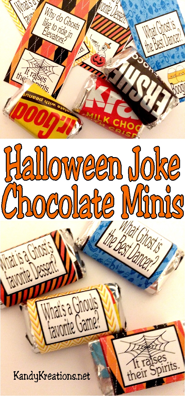 DIY Party Mom Halloween Joke Miniature Chocolate Wrapper Printables