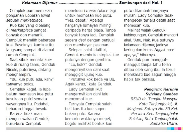 Kelamaan Dijemur dimuat di Rubrik Ah Tenane Harian Solopos 2 Kelamaan Dijemur dimuat di Rubrik Ah Tenane Harian Solopos 2