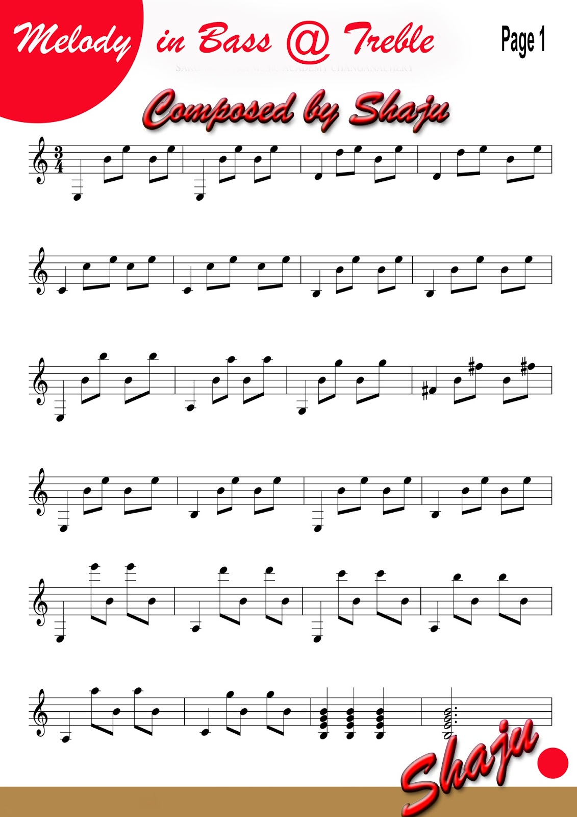 Shaju's Guitar Lessons: A new lesson in melody for beginners