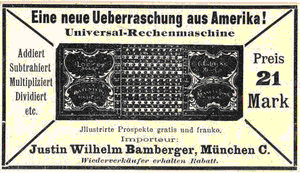 Publicitate într-un ziar german din 1902