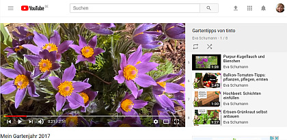 Gartenvideos von mir bei YouTube