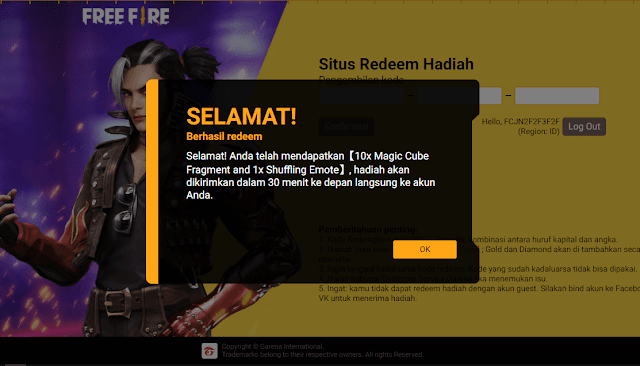 Kode Redeem Free Fire Terupdate 2021