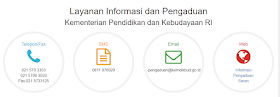  Kementerian Pendidikan dan Kebudayaan telah menyediakan aplikasi layanan terpadu Layanan Informasi dan Pengaduan Saber Pungli di Kementerian Pendidikan dan Kebudayaan RI