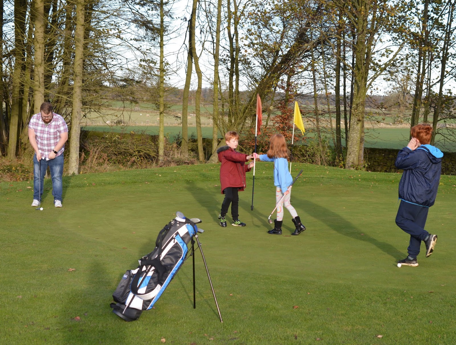 10 Reasons to Stay at Matfen Hall in Northumberland with Kids  - Par 3 Golf Course with kids 