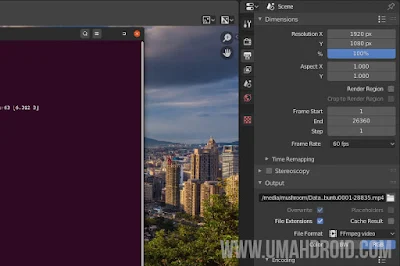 Setting Output Render pada Blender