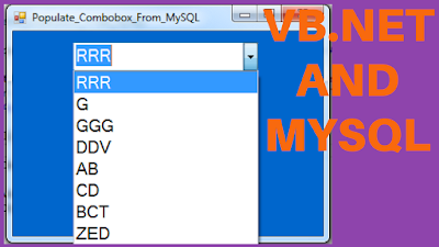 Fill ComboBox From MySQL DataBase In VB.Net