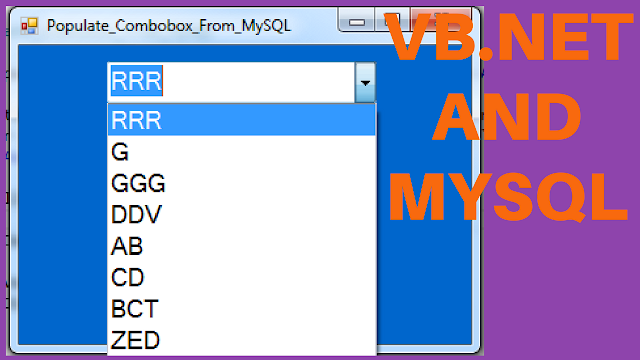 VB.Net Populate ComboBox With MySQL Data