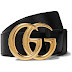 Gucci Black Leather Belt