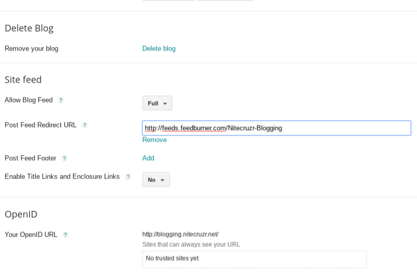 Clear, Or Set, The Post Feed Redirect