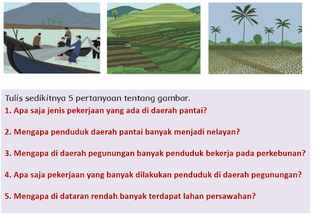 Kunci Jawaban Halaman 2, 3, 4, 6 Tema 3 Kelas 4 Buku