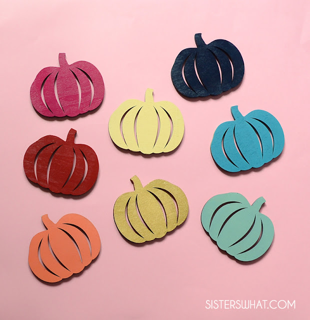 diy colorful painted pumpkins