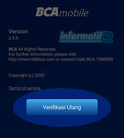 Cara Verifikasi Ulang BCA Mobile Melalui Menu About - Informatif.id