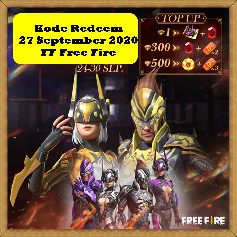 Baru Kode Redeem Ff 27 September 2020 Free Fire Gratis Update Abiereza Net