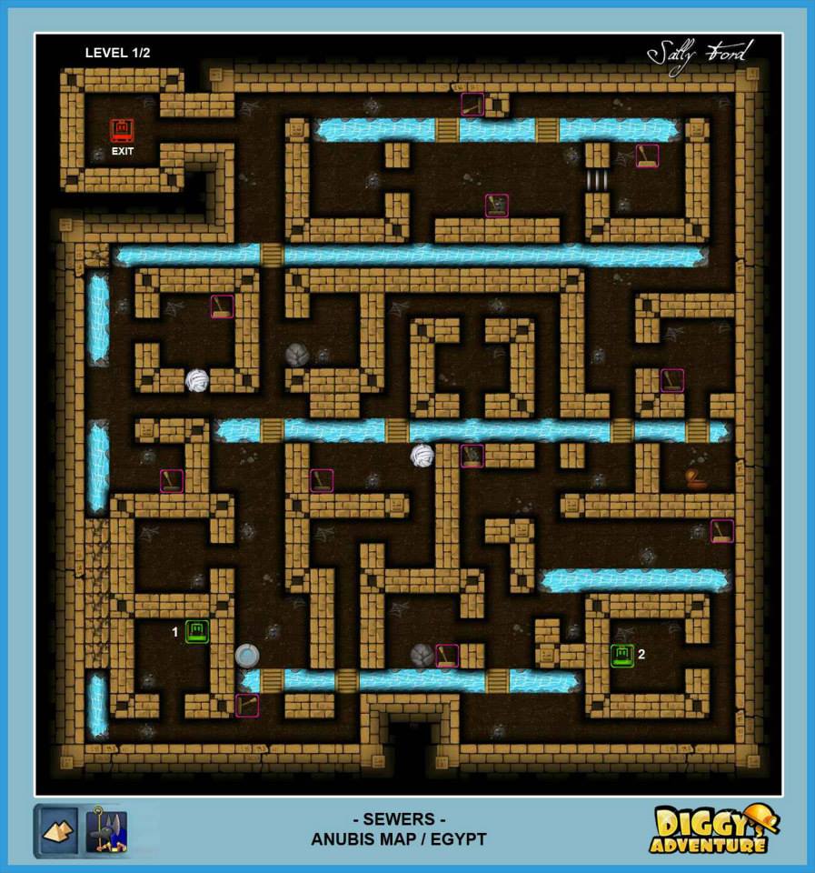 Diggy's Adventure Walkthrough: Anubis Egypt Quests / Sewers 