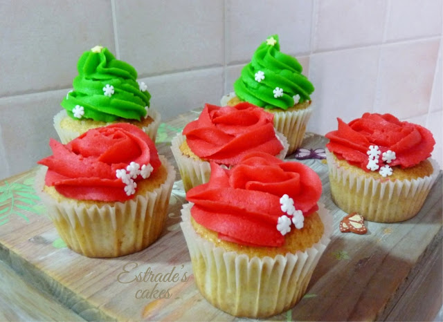 cupcakes de Navidad con buttercream - 1