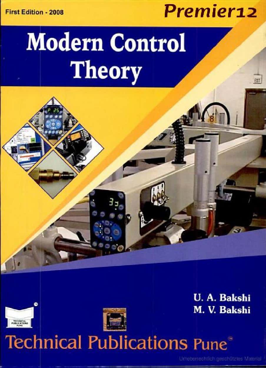 Modern Control Theory ,1st Edition