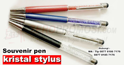 Souvenir pen kristal stylus,  Pen Crystal Swarosky Stylus, Crystal Stylus Pen, Souvenir pen 2in1, Ballpoint Pena Stylus Motif Crystal, Souvenir Pulpen Kristal dengan Stylus