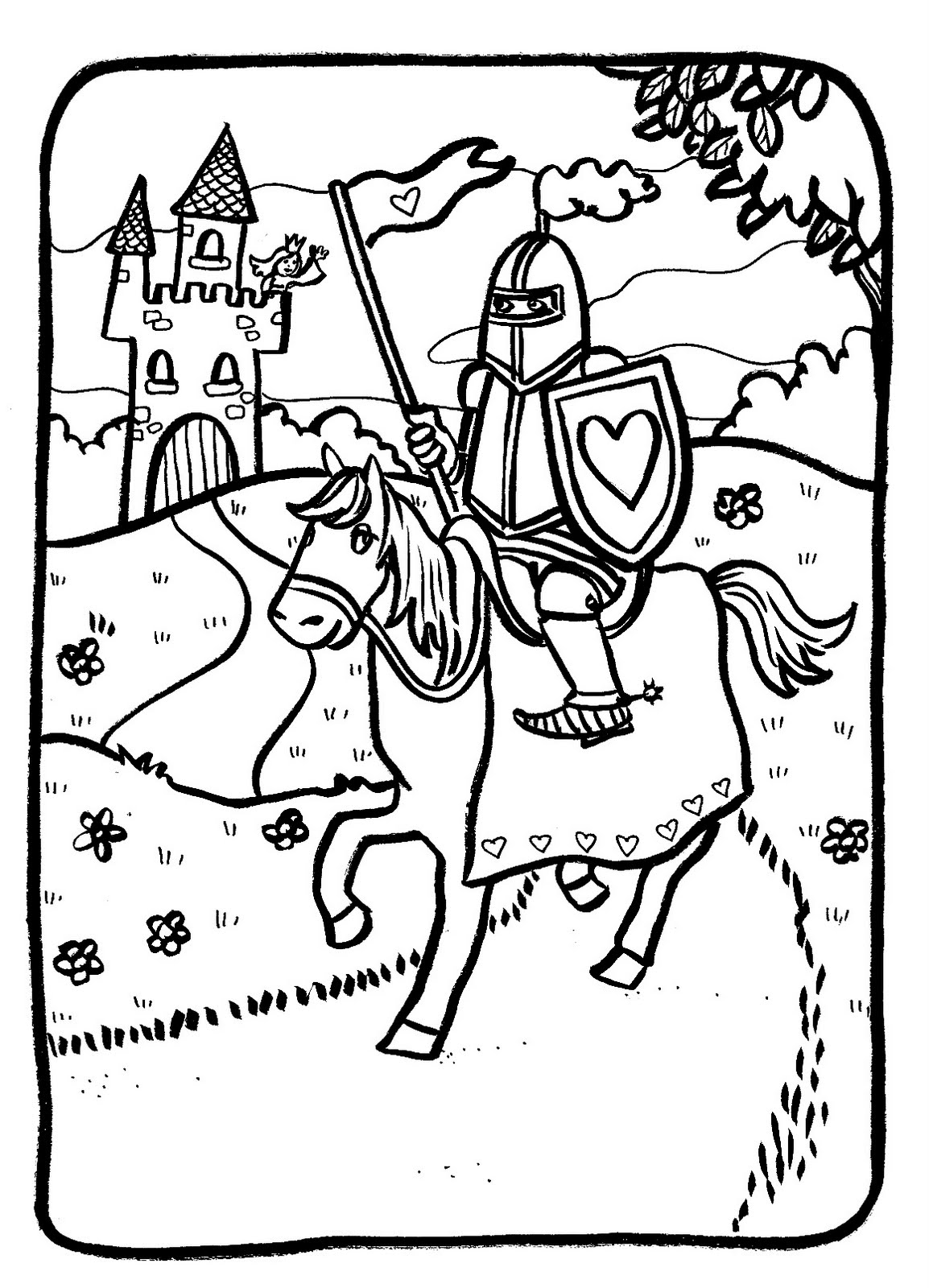 marion de castillon Coloriage du lundi  un chevalier