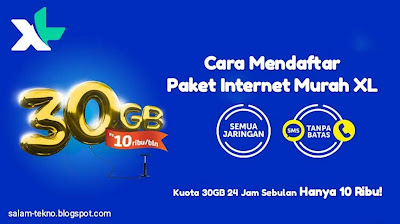 cara daftar paket internet xl murah