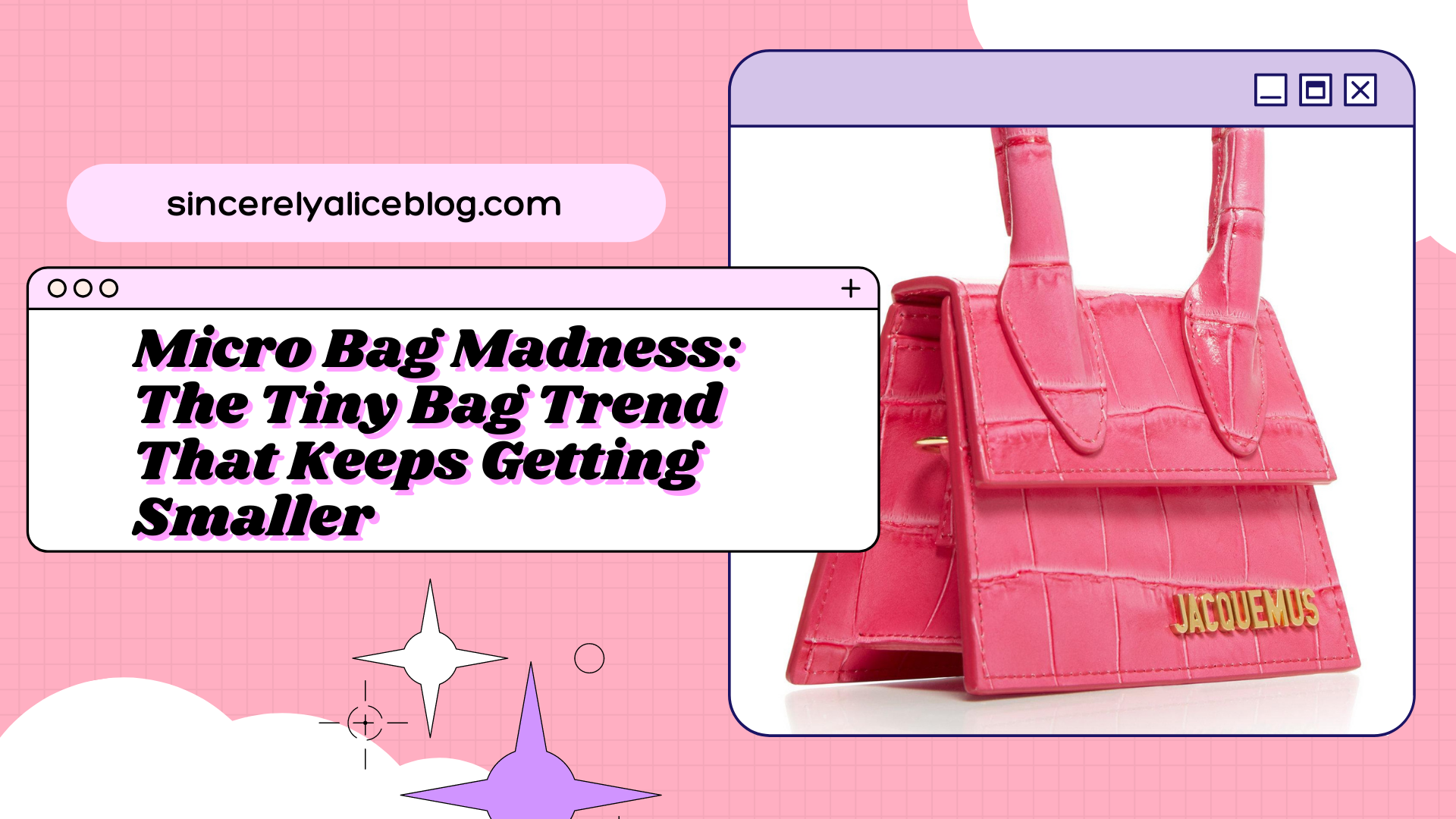 Mini bag trend, micro bag, tiny bag, crossbody small bag