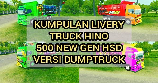13 Livery MOD Truk HINO 500 NG HSD Dumptruck BUSSID ...