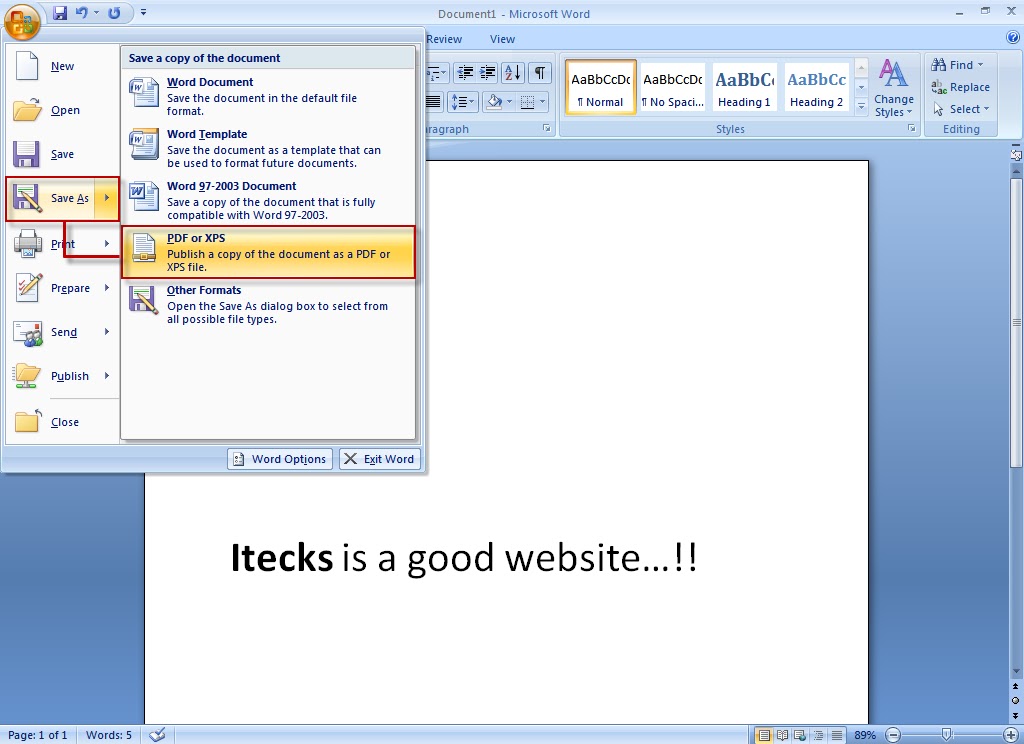 ITECKS PDF Extension For Microsoft Word