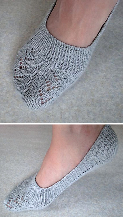 Insole Slippers/ Lace - Free Knitting Pattern