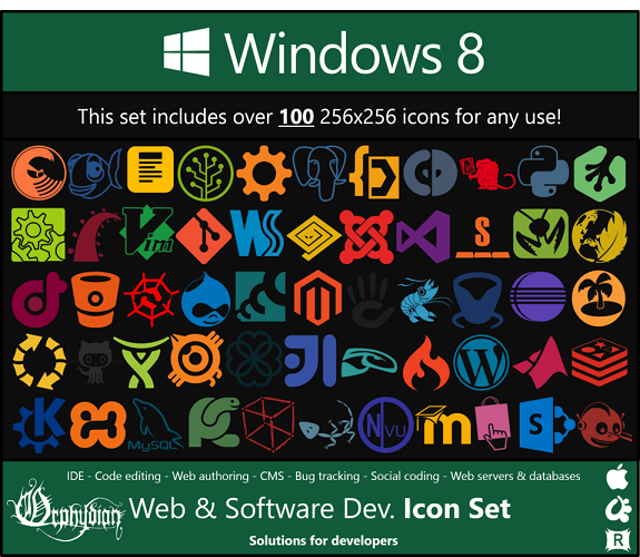 Web and Software Dev - Metro Icons by Orphydian