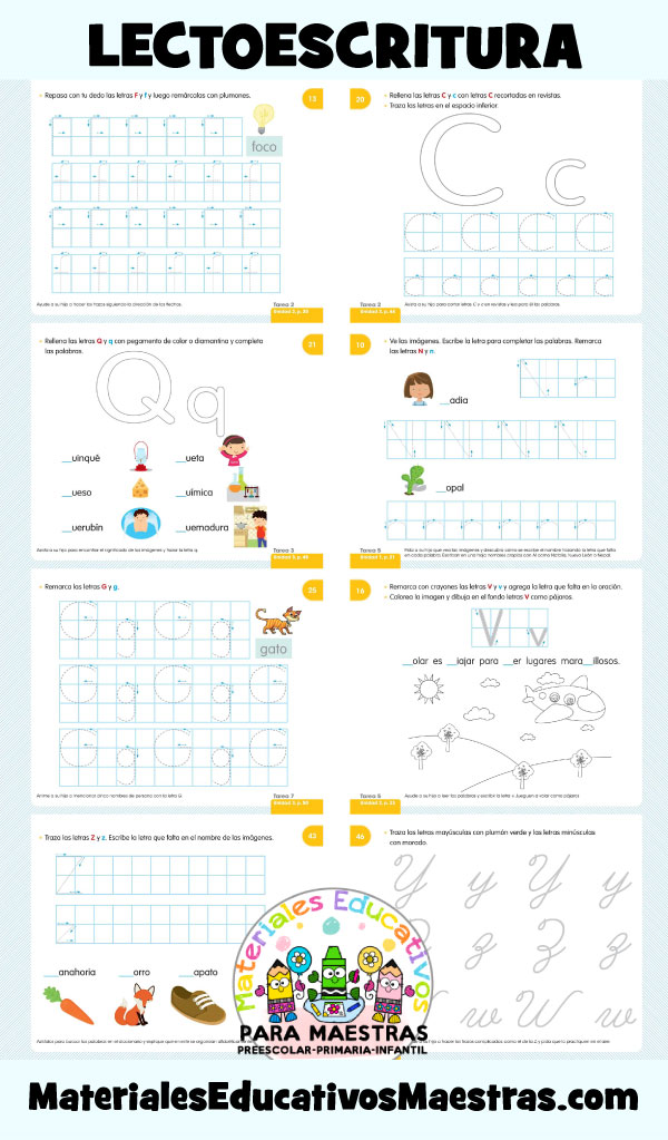 precedente siesta Rebotar Cuaderno Lectoescritura Preescolar 3 | Materiales Educativos para Maestras