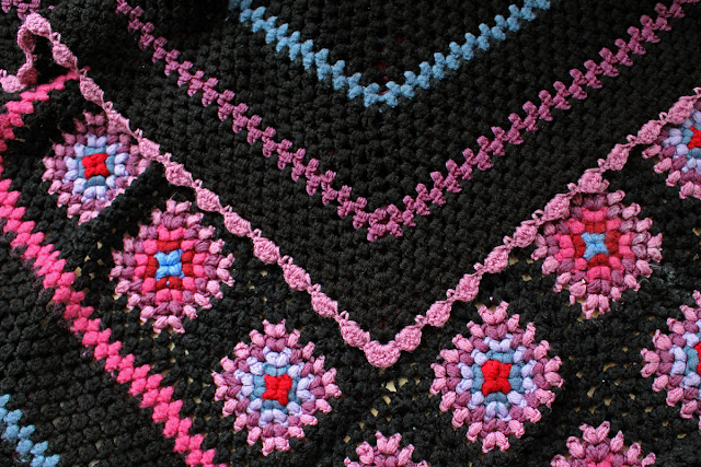 The Butterfly Balcony - Stained Glass Granny Square Afghan Blanket Pattern