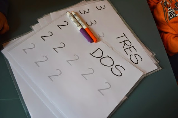 fichas decargables para aprender los numeros