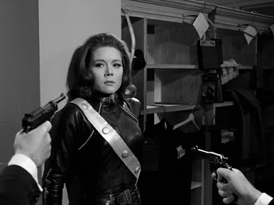 Still from "The Avengers: Death at Bargain Prices" starring Diana Rigg