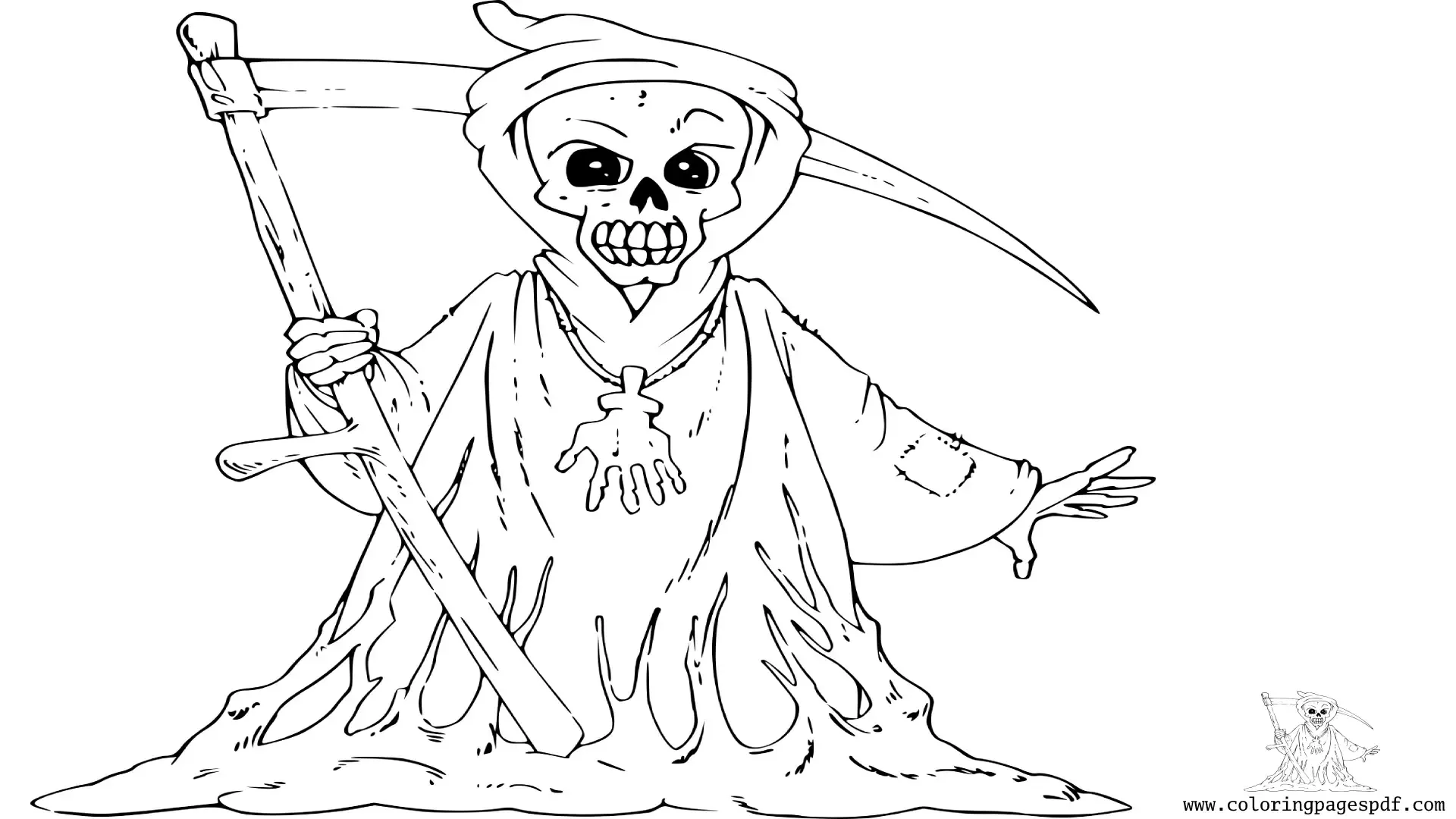 Coloring Page Of Grim Reaper